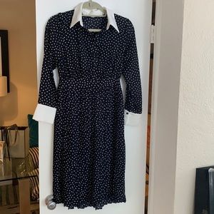 Brand new polka dot pleat dress
